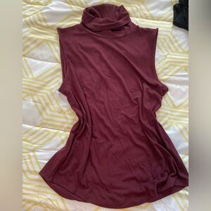 Ann Taylor Muscle Mock Neck Shirt